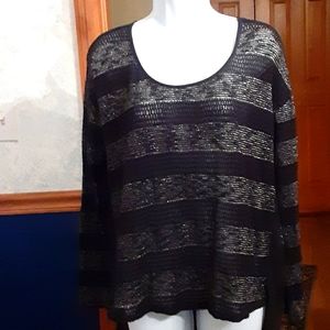 No Boundaries black & silver long-sleeved sweater